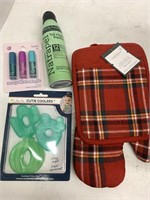 Lot Of Oven Mitts, Lipgloss & more