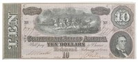 Confederate States. 1864 Blue Back $10
