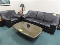 Sofa w/ Matching Chair, Coffee Table & Side Table