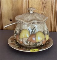 1976 DEBBY HARGIS MUSHROOM POT & PLATE