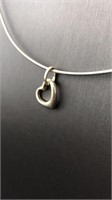 .925 Sterling Silver Necklace & Heart Pendant