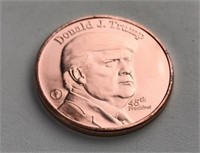 1oz Fine Copper .999 Coin Donald J. Trump