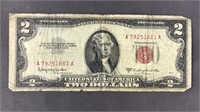 1953 C $2 Bill Red Seal