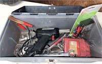 TOOL BOX W/ WRENCHES & SOTERING GUN