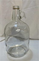 Vintage Clear Glass One Gallon Jug Handled, old