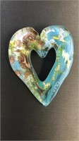 Murano Glass Heart Pendant Charm