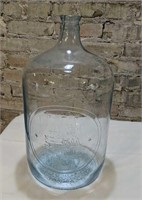 Vintage 5 Gallon Embossed Clear Glass Carboy