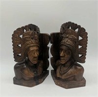 Vintage Wooden Bust, Indonesian Polynesian Hand