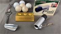 Golf Bottle Opener, Balls & Distance Finder