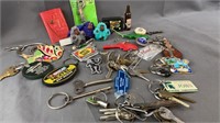 Assorted Keys & Keychains Lot