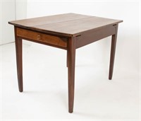 19th C. Cherry One-Drawer Work Table