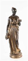 Patinated Bronze Neoclassical Style Hebe Statue