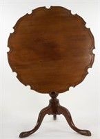Chippendale Carved Walnut Piecrust Tea Table