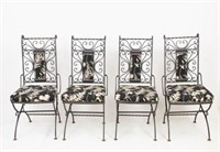 Set of 4 Wrought Iron Chairs