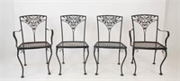 Set of 4 Woodard Wrought Iron Garden / Patio Chair