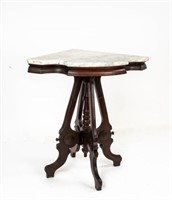 Rare Victorian Marbletop Corner Table