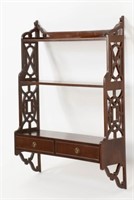 Chinese Chippendale Style Hanging Wall Shelf