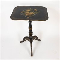 Ebonized and Painted Tilt-Top Table
