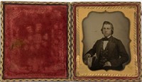 19th C. Daguerreotype in Leather Case