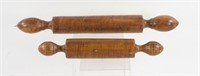 Two 19th C. Tiger Maple Rolling Pins