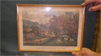 10 x 14  Courier and Ives "American Homestead Spri