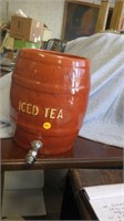 Vintage Brown Ceramic Ice Tea jug