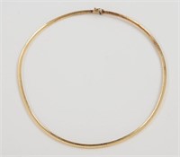 Italian 10kt Yellow Gold Omega Necklace
