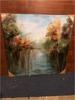 Frameless Oil on Canvas Oil Canvas Painting with A