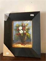 Original Framed Oil on Canvas Painting;  Floral Bo