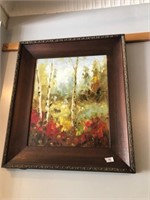 Original Framed Oil on Canvas Painting; Autumn Gar