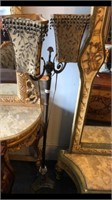 Decorative Silk Shaded Floor Lamp with Tassles on