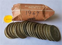 1967 Kennedy Half Dollar Roll