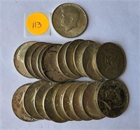1964 (1) & 65-69 (19) Kennedy Half Dollars
