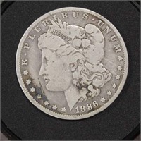 US Coins 1886-O Morgan Silver Dollar Circulated