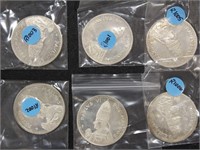 Vatican Coins Six Papal Silver Coins