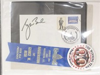 George W. Bush Signed Commemorative Stamps with ce