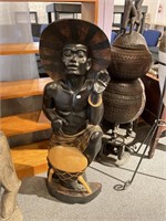 Carved Haitian  statue