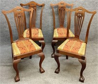 4 Antique Mahogany TLC Chairs
