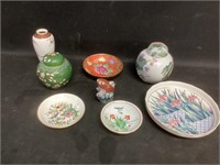 8 Asian Bowls,Ginger Jars,Vases and Figurines