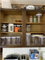 Modern plastic storage containers, measuring