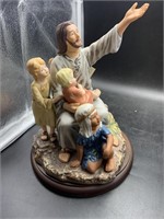 Jesus, lighthouse candle, figurines
