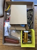 Gun cleaning accessories, assorted ammunition,