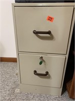 Metal 2 drawer filing cabinet