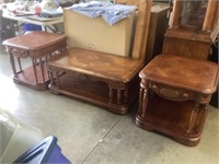 Nice Coffee Table with Matching End Tables