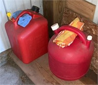 Gas Cans 5 gal, 2 pcs, Partially Full