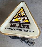 Lighted Beer Sign, Blatz, Tested