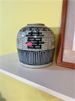 Antique East Asian Blue and White Urn