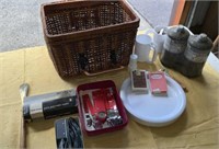 Picnic Basket, Utensils, Cards, 2 Propane Tanks