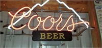 Coors Lighted Beer Sign-Tested