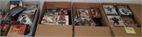 4 Large Boxes of mostly DVDs some VHS
